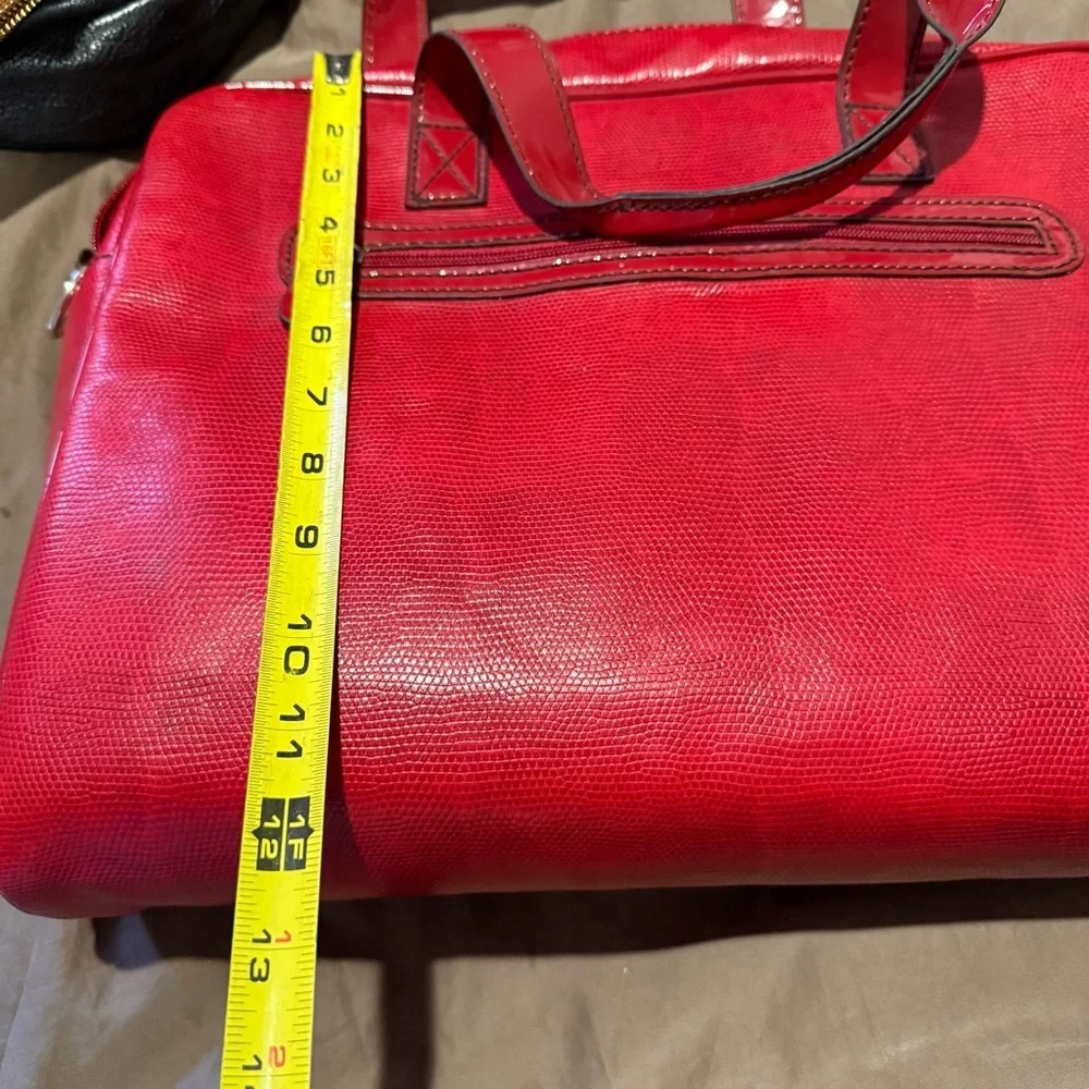The‎ Limited Dark Red pebble Faux Leather Laptop/Travel Tote/Shoulder Bag